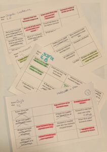 huiswerk bingokaarten