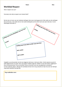 werkblad respect