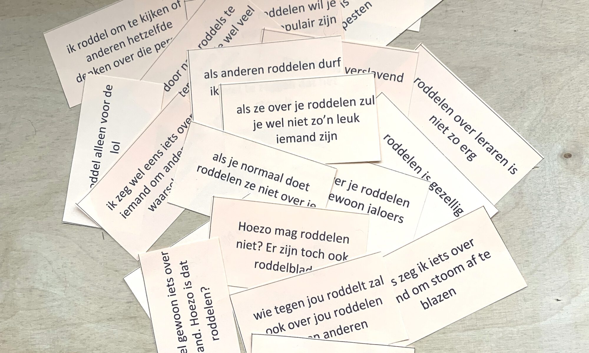 foto stellingen roddelen